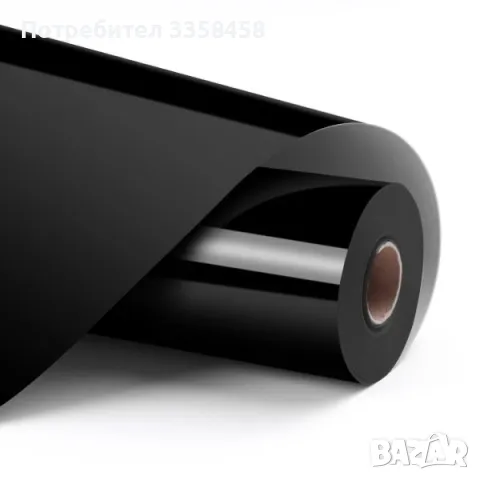 Самозалепващ гланцов винил Черно, снимка 1