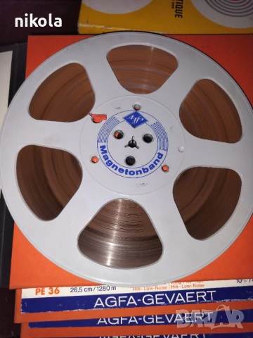 Ролки 26.5 см с нова лента  AGFA  BASF  и др  с кутии -60лв