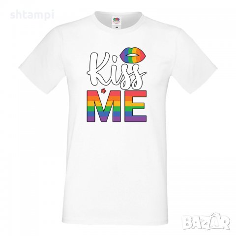  Мъжка тениска Kiss Me multicolor Прайд,Празник.Повод,Изненада, снимка 12 - Тениски - 37102936