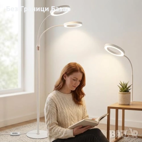 Нова Двойна LED лампа за растения пълен спектър с таймер 2 глави регулируема височина, снимка 7 - Лед осветление - 54043066