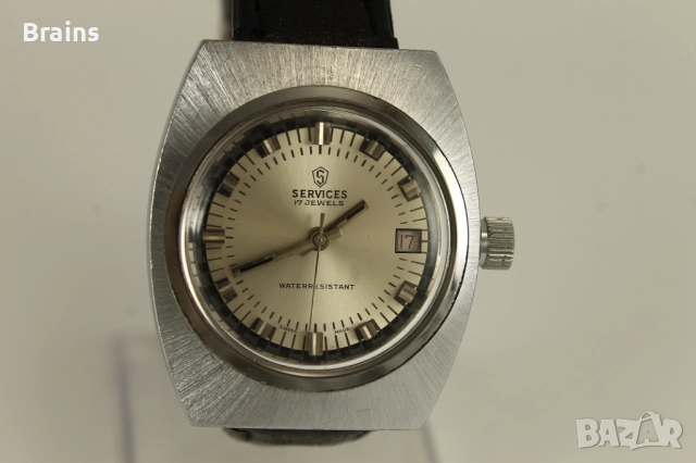 1960's Services Швейцарски ръчен Часовник, снимка 4 - Антикварни и старинни предмети - 51905621