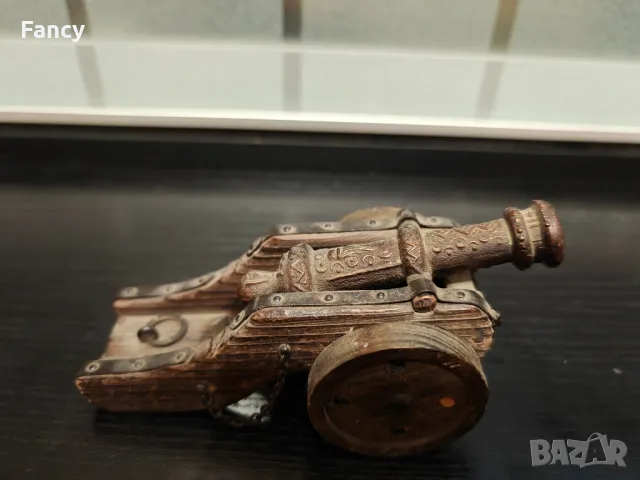 Оръдие дърво/бронз, снимка 2 - Антикварни и старинни предмети - 47669469