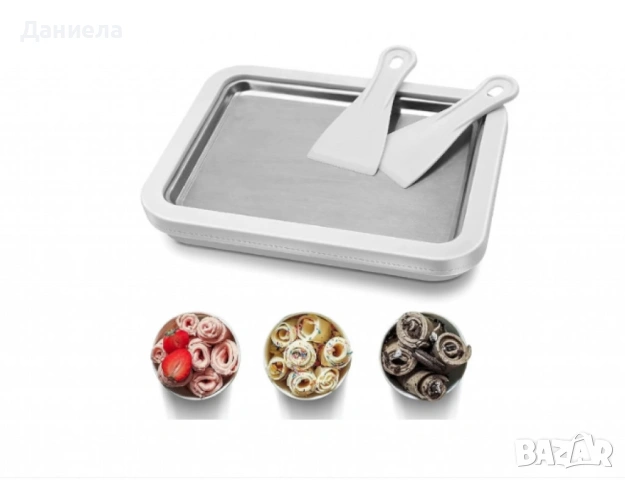 Плоча за тайландски сладолед, С включени аксесоари, снимка 4 - Други стоки за дома - 53882269