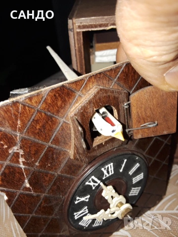 Античен немски часовник Кукувица - Шварцвалд , снимка 8 - Стенни часовници - 53090682