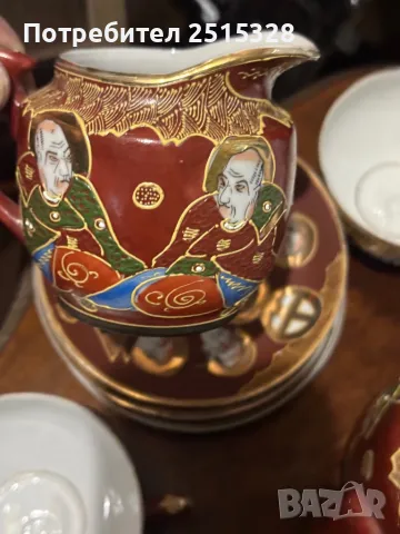 стар японски порцеланов сервиз за чай, снимка 6 - Други ценни предмети - 50428356