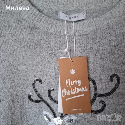 Дамски Коледен пуловер Reserved с етикет - L, снимка 3 - Блузи с дълъг ръкав и пуловери - 50131867