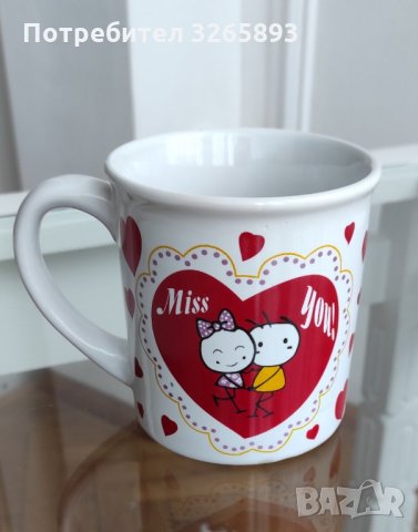 *НОВО* Порцеланови Чаши Love , снимка 3 - Чаши - 35573831