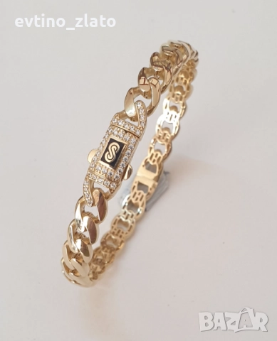 Златна твърда гривна -14К ПАНТЕРА, снимка 7 - Гривни - 38257233