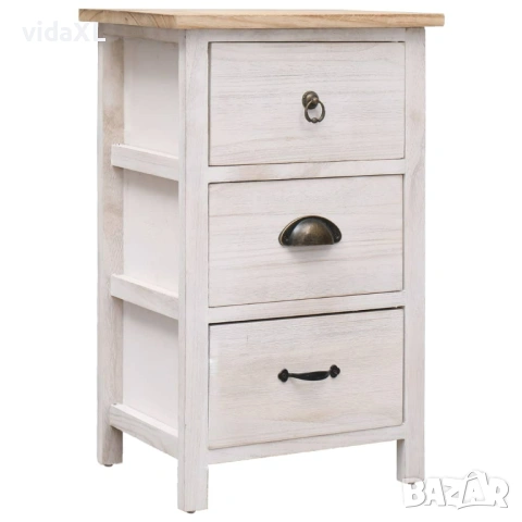 vidaXL Страничен шкаф 35x25x57 см дърво пауловния(SKU:284076)