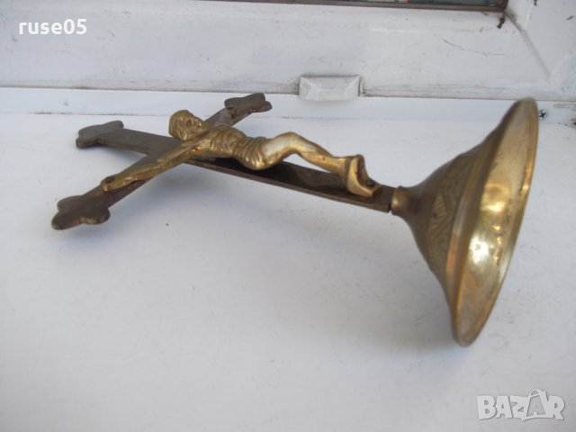 Кръст бронзов настолен с разпятието - 250 гр., снимка 6 - Други ценни предмети - 29662496