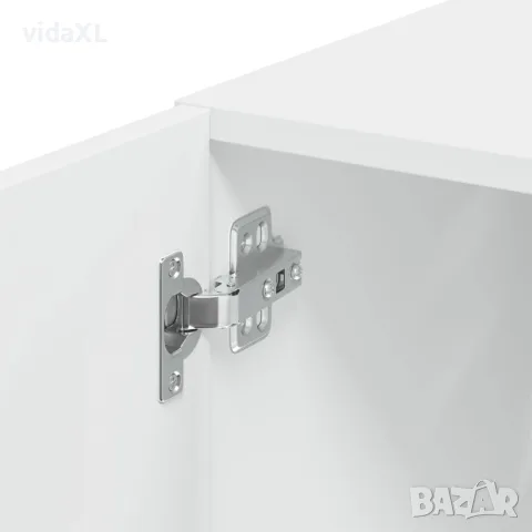 vidaXL Тесен шкаф за съхранение, бял, 45x42,5x225 см, инженерно дърво, снимка 10 - Бюфети - 56146893