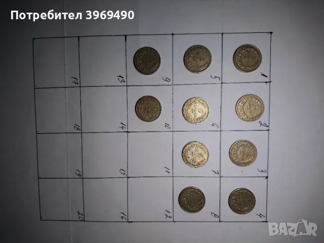 10 броя монети по 5 стотинки от 1912 г., снимка 1