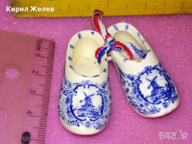 МИНИАТЮРНИ ХОЛАНДСКИ ПОРЦЕЛАНОВИ ОБУВЧИЦИ САБО РЪЧНА ИЗРАБОТКА МАРКИРОВКА СУВЕНИР НИДЕРЛАНДИЯ 12241, снимка 5 - Колекции - 44184689
