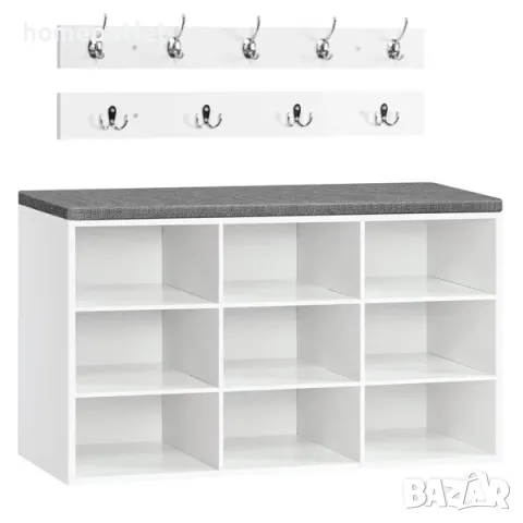 Многофункционален артикул 3 в 1 със стенна закачалка, пейка и място за съхранение WT89HX01