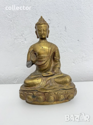 Бронзова скулптура / фигура на медитиращ буда. №7573