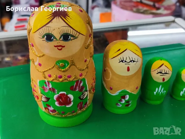 Матрьошка пет части, снимка 2 - Антикварни и старинни предмети - 49741023