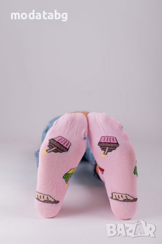 Дълги чорапи Рожден ден в розов цвят, снимка 3 - Дамски чорапи - 38370471