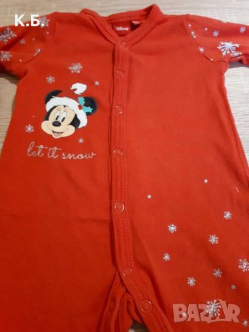 Коледен ромпър Disney ,,Мики Маус" р-р 62, снимка 5 - Бебешки гащеризони - 30674263