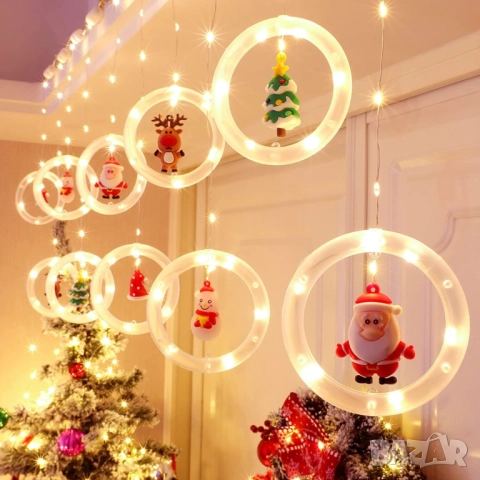 Светещи LED рингове с коледни фигурки , снимка 5 - Декорация за дома - 52087062