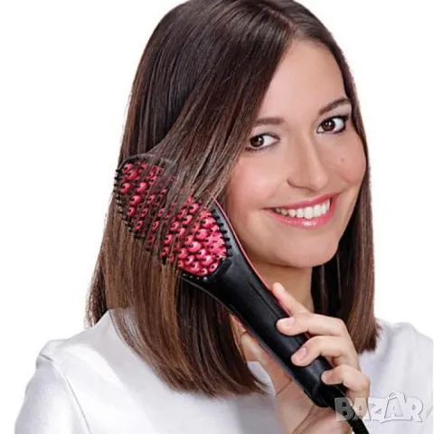 Четка за изправяне и изсушаване  с  LCD дисплей и 3D керамични цилиндри TV51, снимка 6 - Преси за коса - 50369598