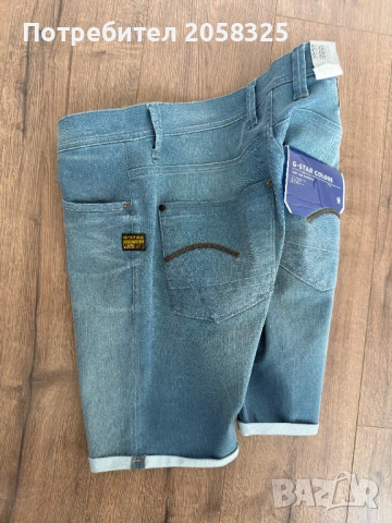 Оригинални мъжки дънкови къси гащи G-STAR - W34, снимка 4 - Къси панталони - 53976368