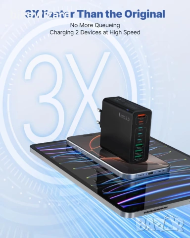 40W USB-C Зарядно със 8 изхода НОВО, снимка 3 - Оригинални зарядни - 53158119