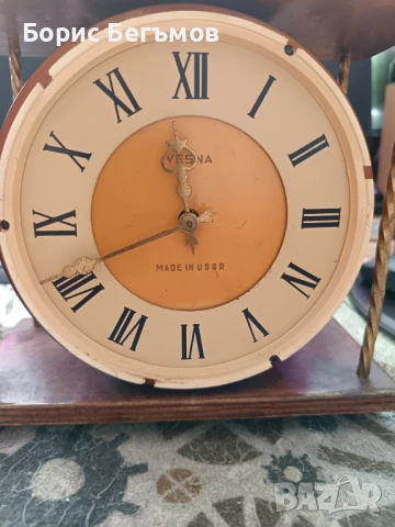 Каминен механичен часовник Весна, снимка 5 - Антикварни и старинни предмети - 50791851