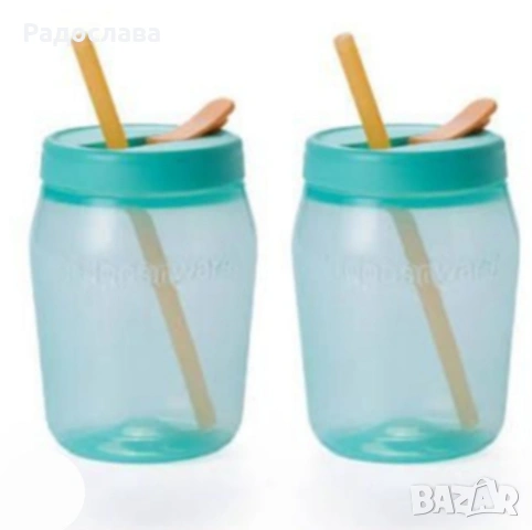 Tupperware буркан със сламка