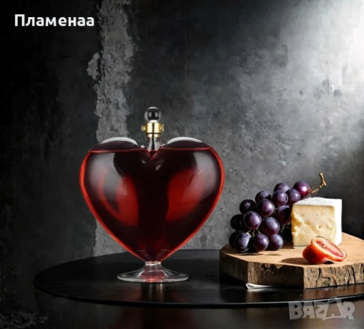Луксозен декантер във форма на сърце (1000 мл), снимка 2 - Други - 53080092
