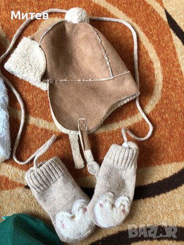 Зимни шапки и ръкавици(0-12месеца), снимка 2 - Бебешки шапки - 38815195
