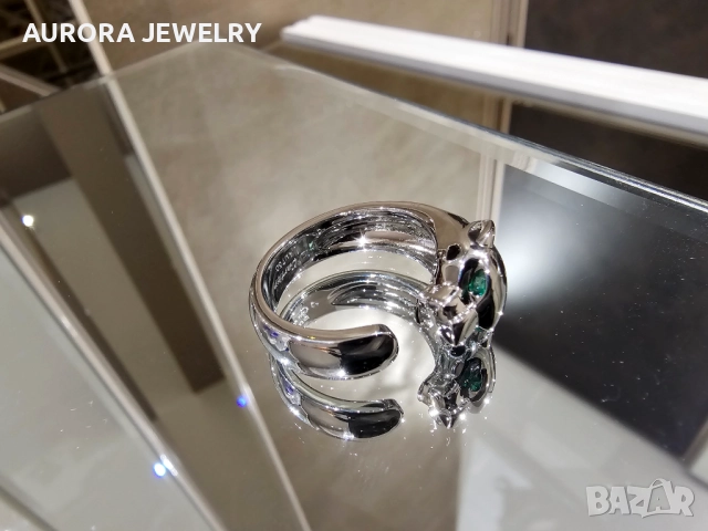 CARTIER Panthere de Cartier Silver Black Дамски Пръстен, снимка 5 - Пръстени - 52870354