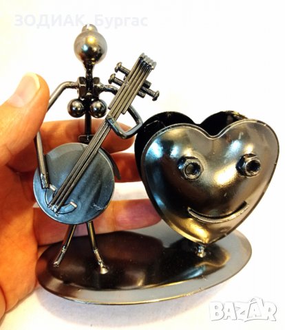 Метална Пластина Музикант / Моливник, снимка 3 - Декорация за дома - 28253998