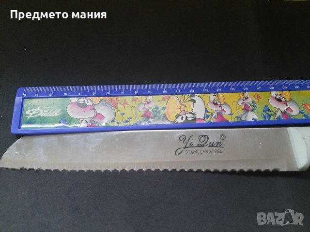Голям кухненски  нож за хляб, снимка 2 - Ножове - 42904857