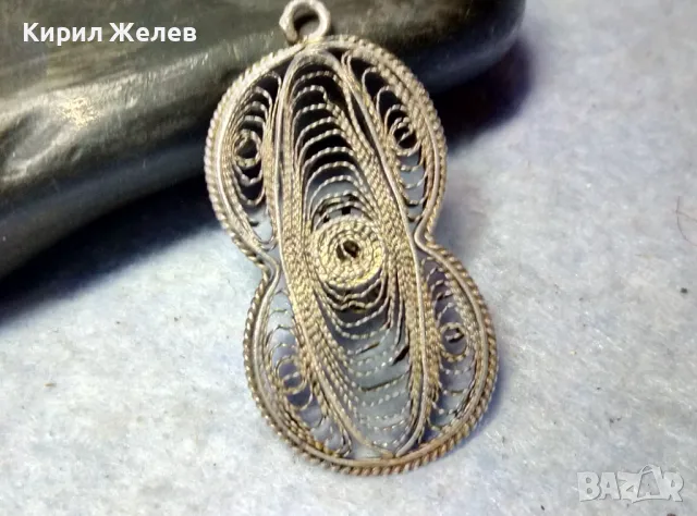 СТАРИНЕН ФИЛИГРАНЕН СРЕБЪРЕН МЕДАЛЬОН СРЕБРО ВИСОКА ПРОБА ХУДОЖЕСТВЕНА РЪЧНА МАЙСТОРСКА РАБОТА 49349, снимка 11 - Антикварни и старинни предмети - 49551698