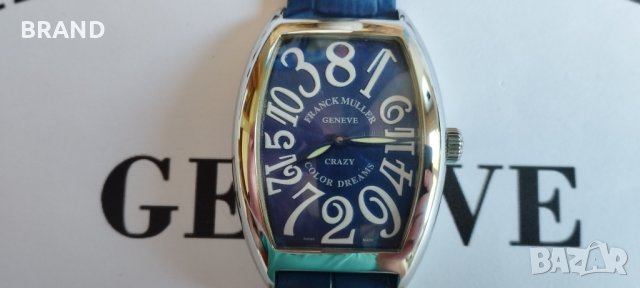 Дамски Franck Muller color dreams crazy hours BLUE механичен клас 5А+, снимка 1 - Дамски - 36790261