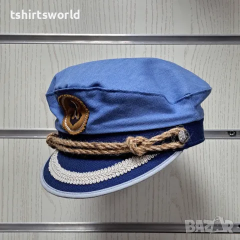 Нова детска капитанска шапка с Котвичка в син цвят , снимка 5 - Шапки, шалове и ръкавици - 47686695