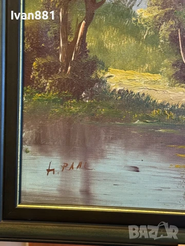 Страхотна картина - ръчно рисувана пейзаж с маслени бои, снимка 5 - Картини - 50987392