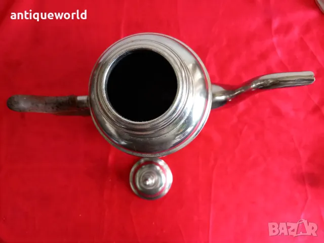 Стара Посребрена Кана , Чайник с Монограм, снимка 5 - Антикварни и старинни предмети - 49855940