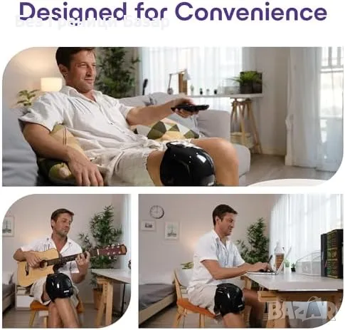 Нов Activ Масажор за коляно с топлина, вибрации и червена светлина, снимка 6 - Други - 49734355