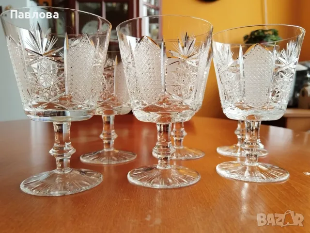 Кристални чаши за вино,, Изида ", снимка 2 - Чаши - 56057616