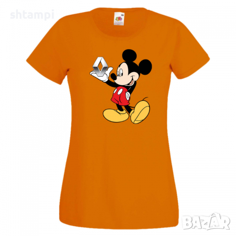 Дамска тениска Mickey Mouse Renault .Подарък,Изненада,, снимка 6 - Тениски - 36528849