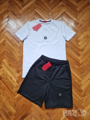 Страхотен мъжки екип къси панталони и тениска HUGO BOSS размер S M L XL 2XL 