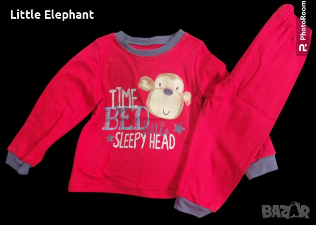 Пижамка от две части"Time for bed little speepy head"за момченце на 12-18 мес/,Англия/нова