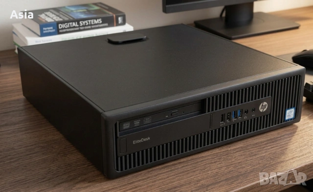 Продавам компютър HP EliteDesk 800 G2 SFF /i5-6500/16GB DDR4/SSD 256GB +1TB HDD