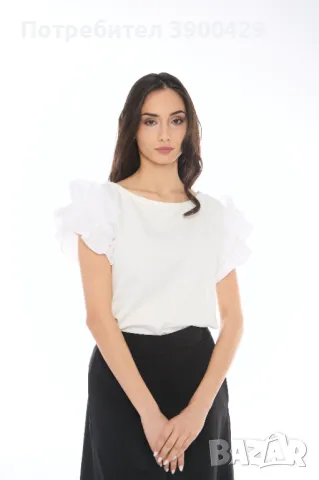 Дамски Топ Zelinda - Бял, снимка 2 - Корсети, бюстиета, топове - 49723984