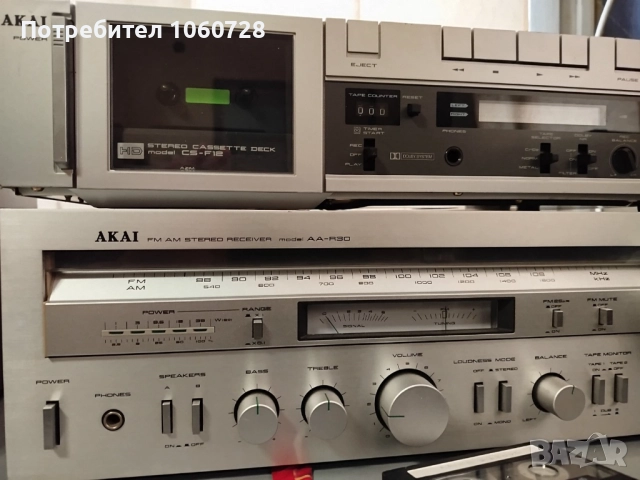 Akai дек CS-F12 и FM стерео усилвател AA-R30, снимка 1