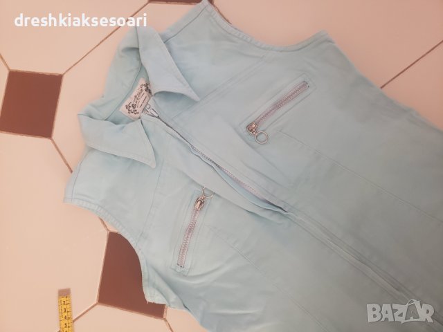 Дънкова Рокля и дънков топ небесно синьо Gabrini, снимка 5 - Рокли - 42263616