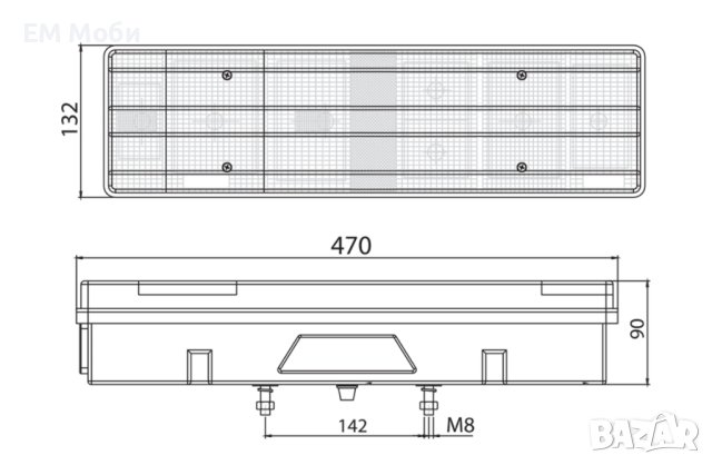 Комплект Стопове Ляв + Десен Стоп Бордови Камион Е4-марк за Мерцедес Mercedes Sprinter Atego Actros , снимка 8 - Аксесоари и консумативи - 42902201