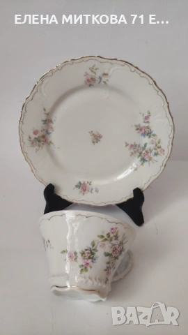 Двоен сет за чай от фин прозирен порцелан, снимка 2 - Сервизи - 53879518