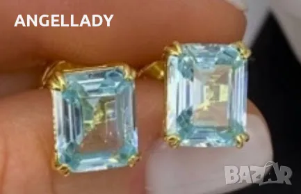 Продавам сребърни обеци с 18К.златно покритие